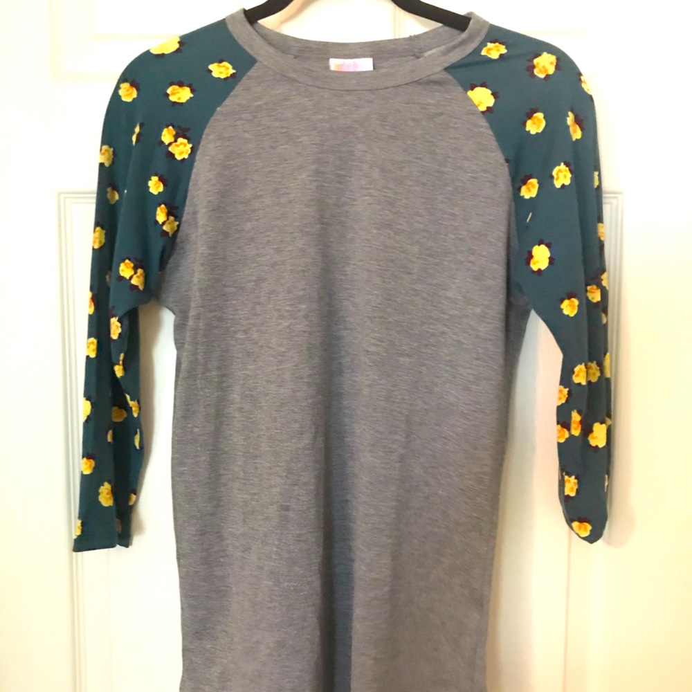 Lularoe teal with rose sleeves randy